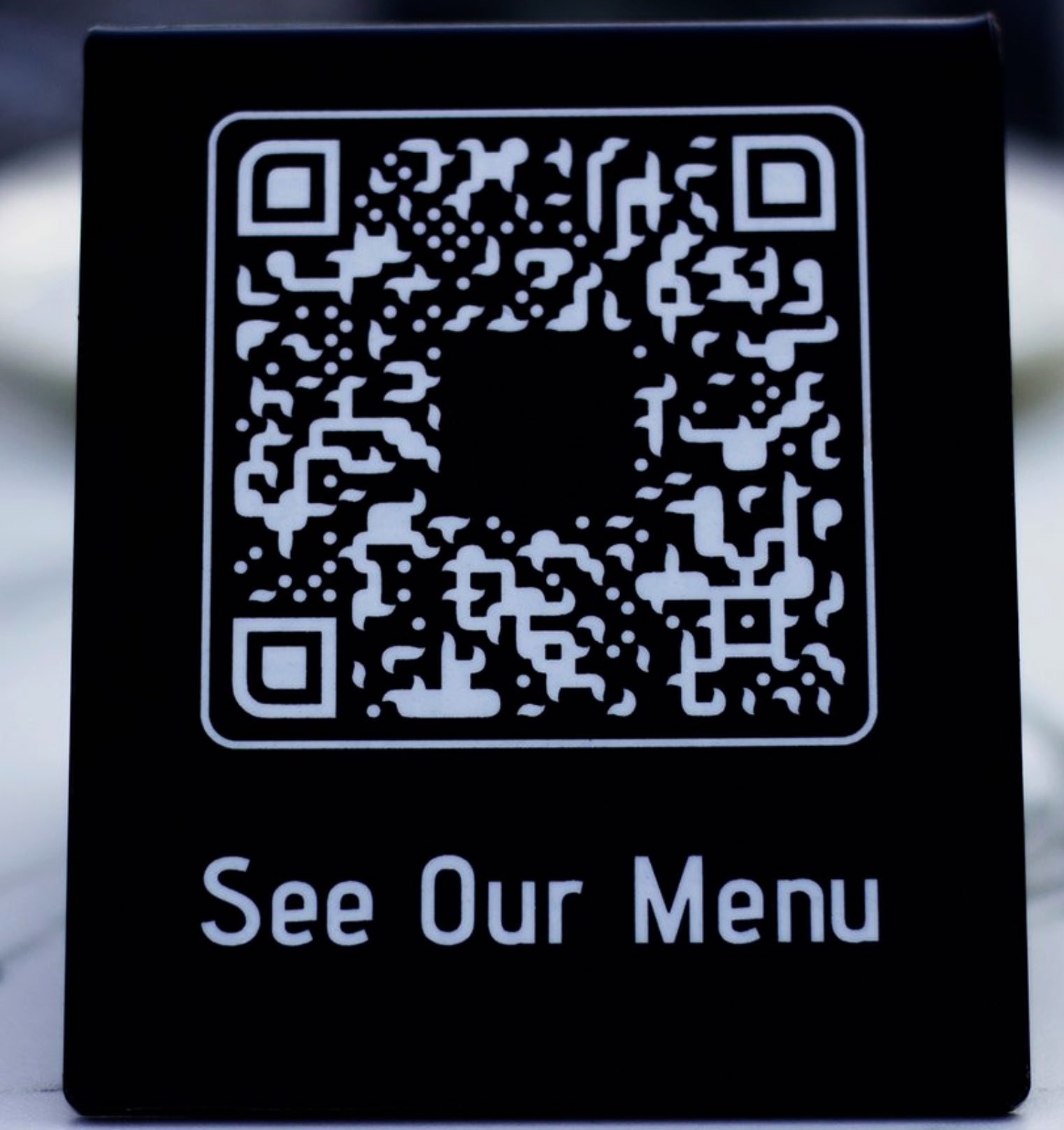 Black Plastic QR Code 